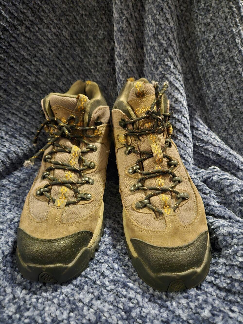 Columbia Hiking Boots Mens Size 9 Wide Brown Waterproof Laces Trimmed See Pics
